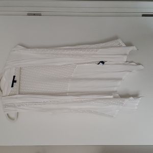 Apt. 9 white lacey sleeveless cardigan